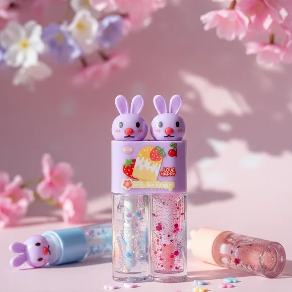 Cute Girls Moisturizing Lip Gloss, Fruity Glitter Lip Gloss (1pc) - Picture 2 of 5